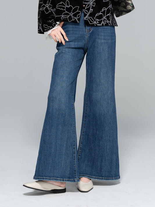 Elegant High-Waist Wide Leg Jeans for Women
