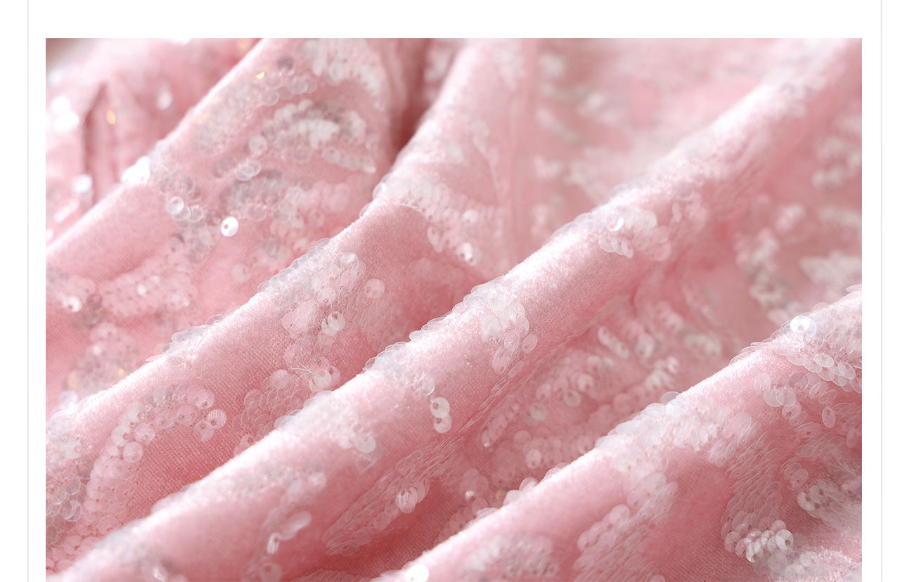 New Chinese Satin Floral Sequin Button Light Luxury Loose Coat