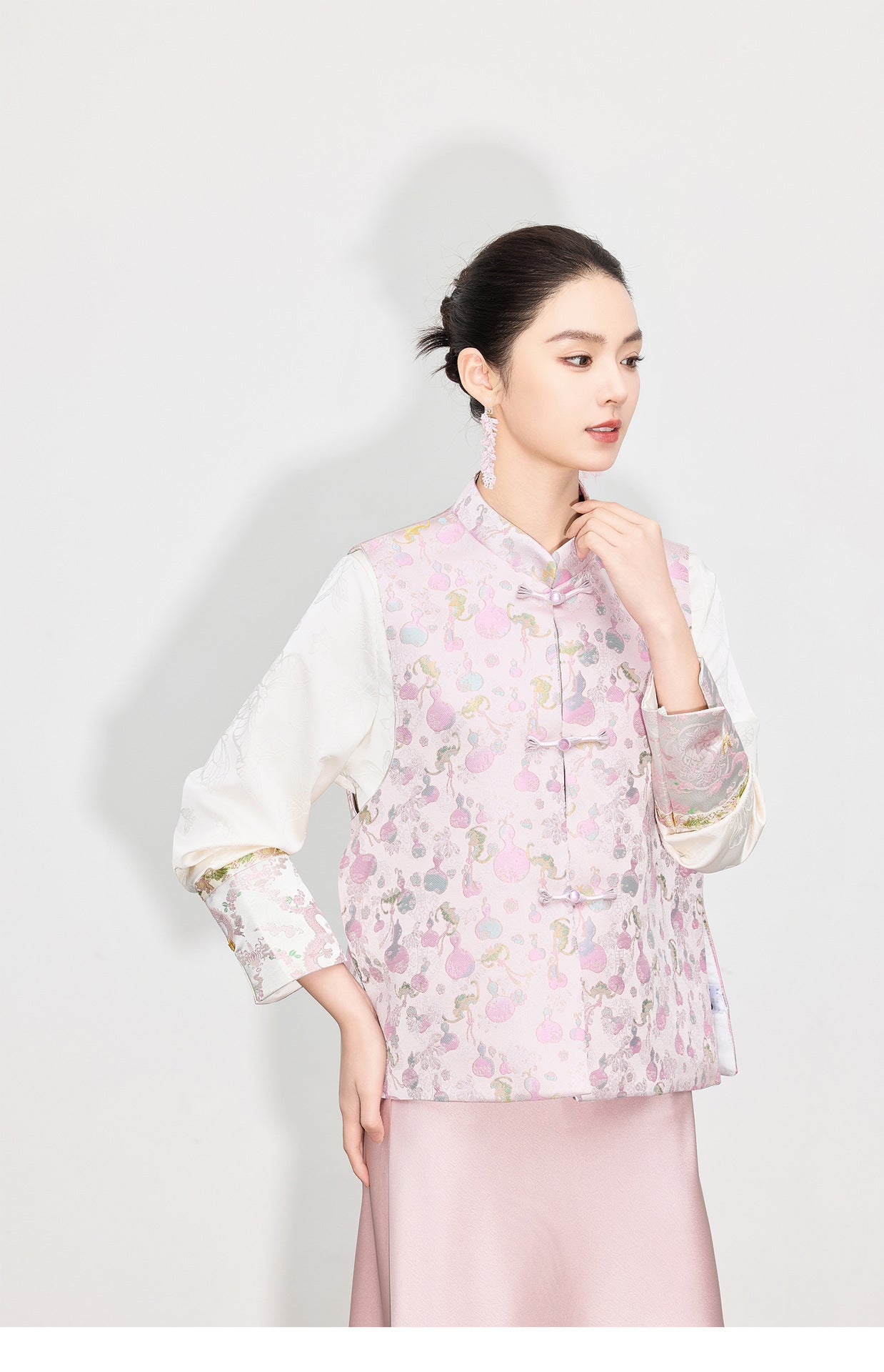 Stylish Retro Jacquard Vest Top for Women