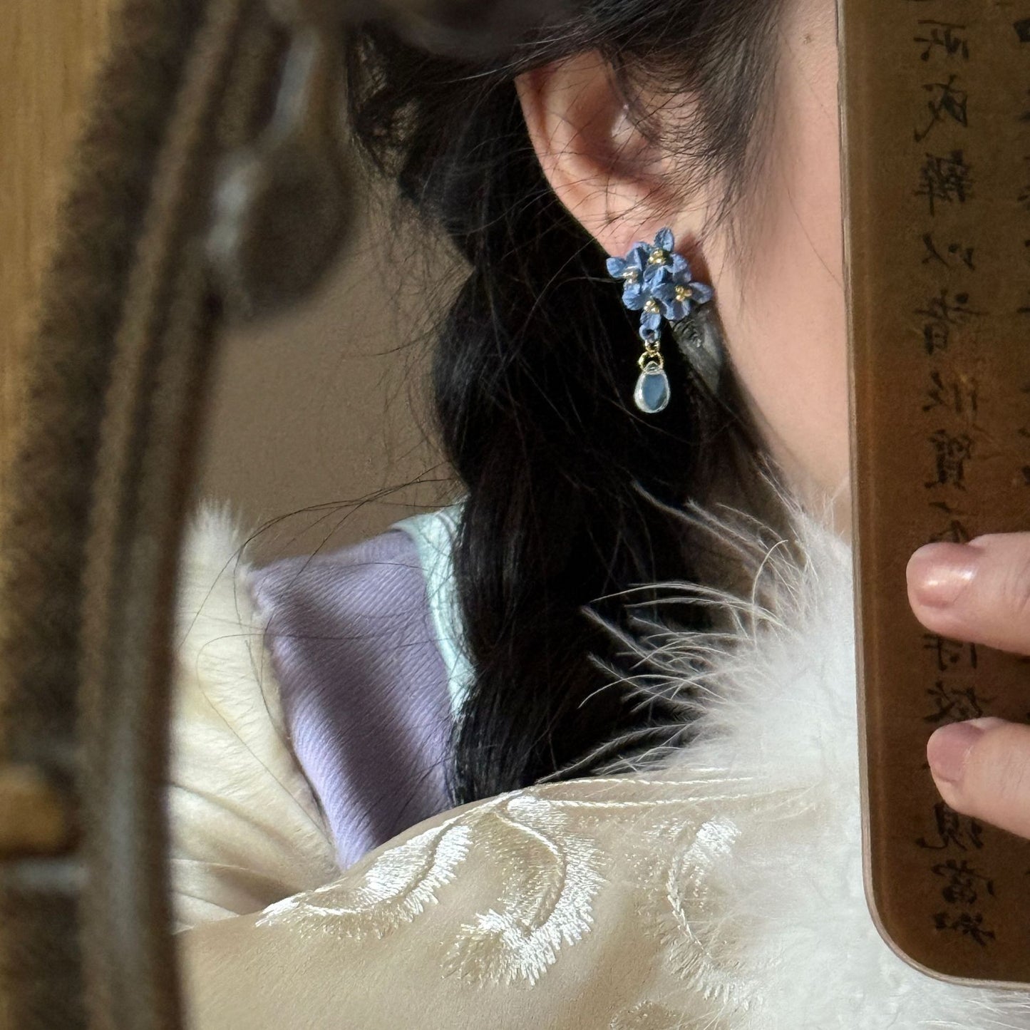 Orchid Flower Earrings | New Chinese Style Ethnic Ancient Sweet Cheongsam Accessory