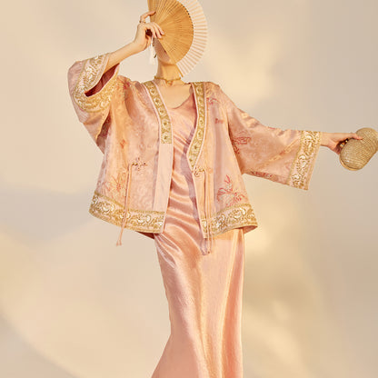 2025 Early Autumn Elegant New Chinese Style Embroidered Jacquard Coat | National Style