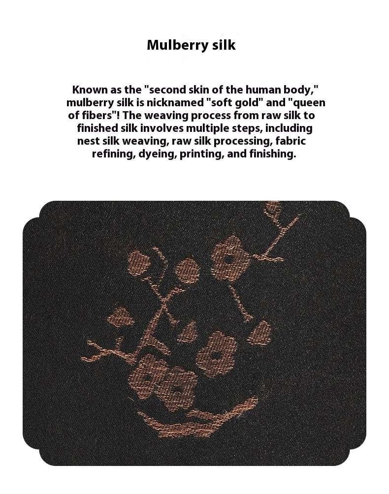 Vintage Xiangyun Silk Handbag — Real Mulberry Silk Bucket Bag for Women