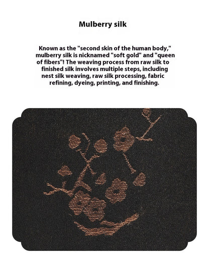 Vintage Xiangyun Silk Handbag — Real Mulberry Silk Bucket Bag for Women