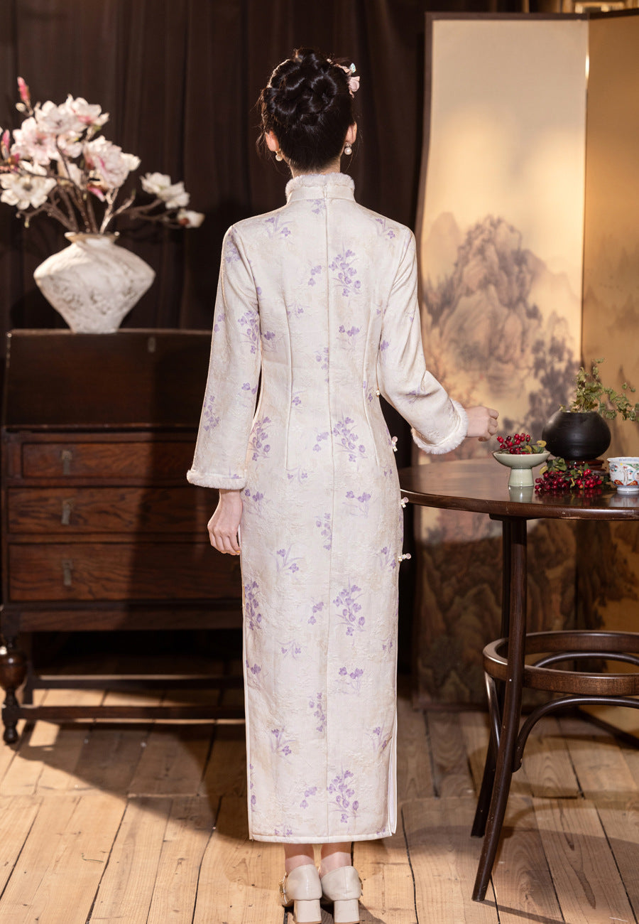 Elegant Improved Qipao – New Chinese Gentle Retro Winter Style