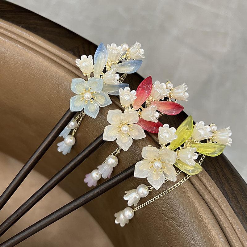 Wooden Lily of the Valley Hairpin | New Chinese Style Ancient Handmade Hairpin