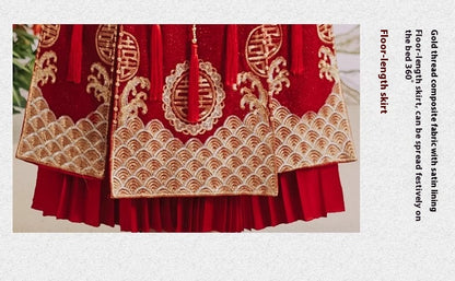 Chinese Wedding Dress Dragon Phoenix Xiuhe Bride & Groom Set