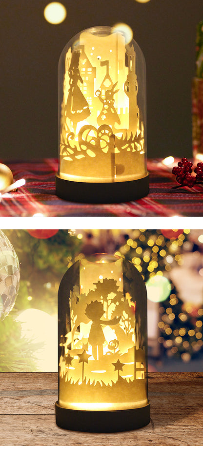 DIY 3D Paper Carving Lamp Handmade Panoramic Night Light