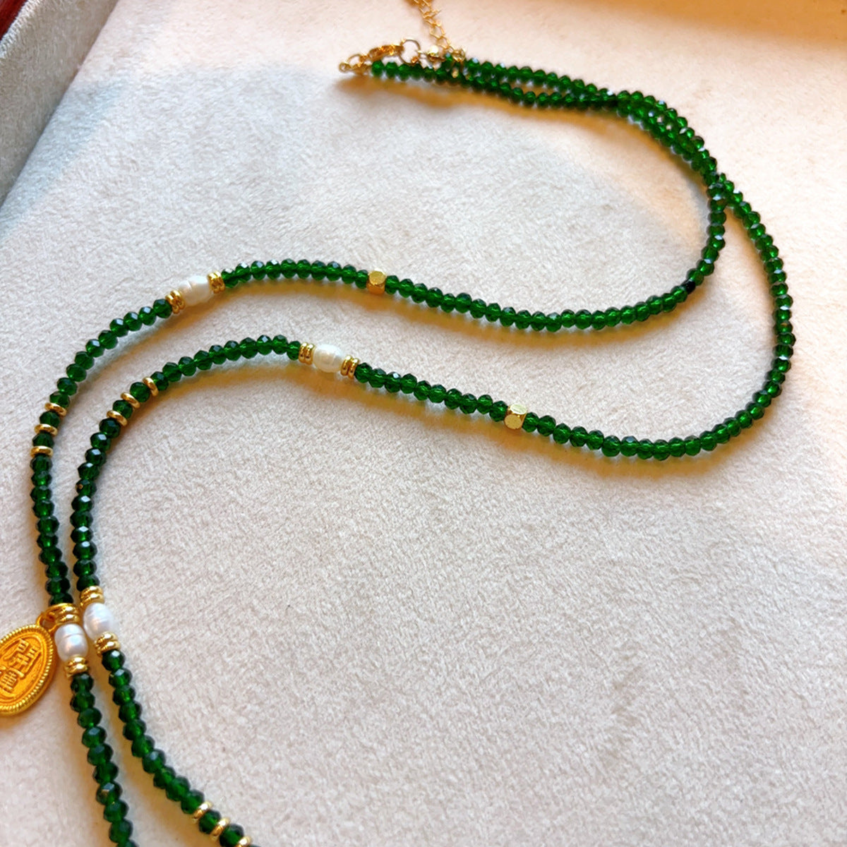 Handmade Song Brocade Gourd Necklace | New Chinese Style Cultural Heritage Accessory