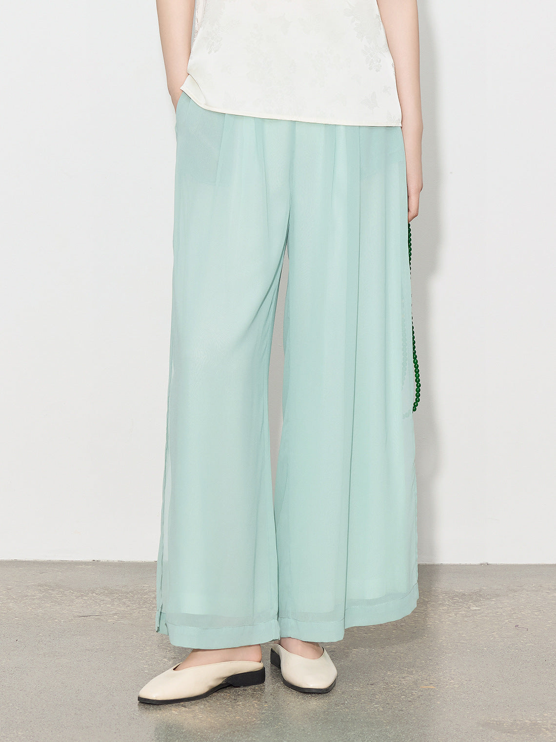 Elegant High-Waist Wide-Leg Summer Pants