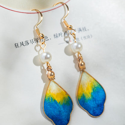 Handmade silk velvet earrings accessories ear hooks and ear clips