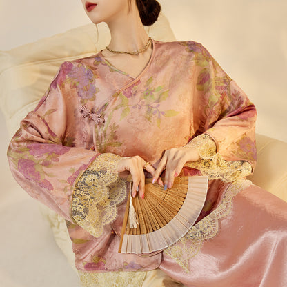 2025 New Chinese Style Light Luxury Jacket | Elegant Printed Rayon Women's Top