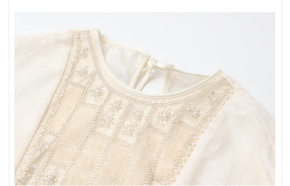 New Chinese Style Beaded Embroidered High-End Blouse for Women