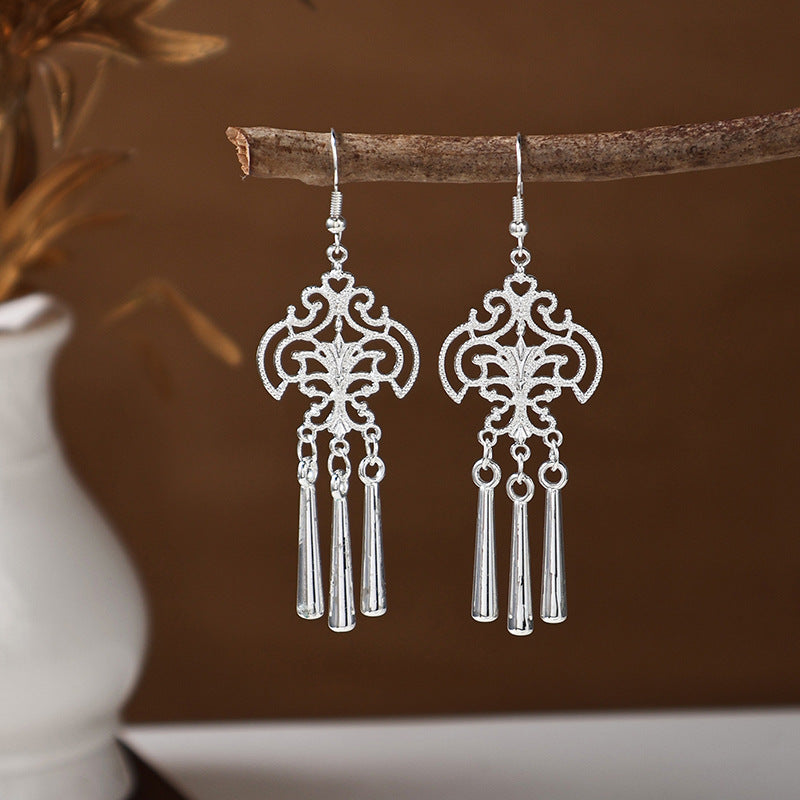 Ancient Style Ethnic Earrings | Elegant Miao Jewelry for Women