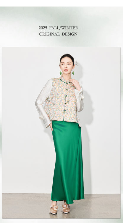 High-Waist Glossy Asymmetrical Mermaid Half Skirt