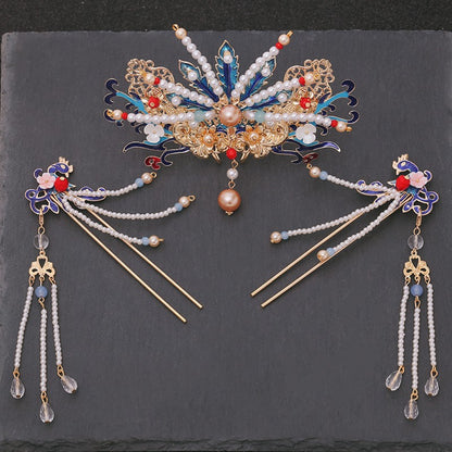 Hanfu Hair Accessories Fairy Girl Tassel Hairpin Full Set Buyao Hairpin