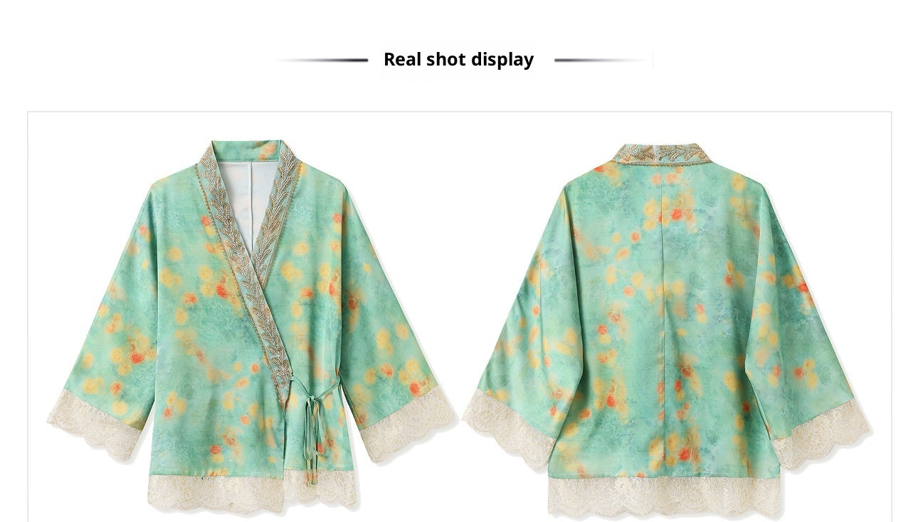 Elegant New Chinese Embroidered Jacquard Cardigan & Strap Dress Set