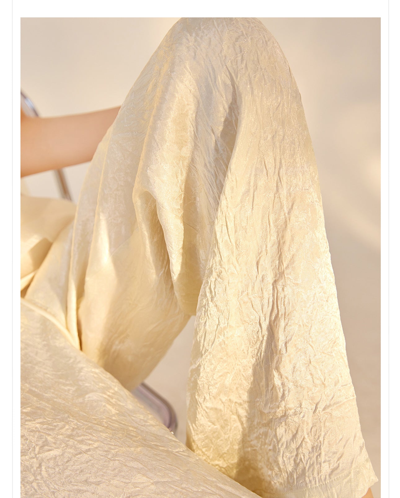 2026 New Chinese Style Elegant Acetate Wide-Leg Pants for Women