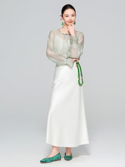 Lightweight Autumn Casual Round Neck Shirt for Women