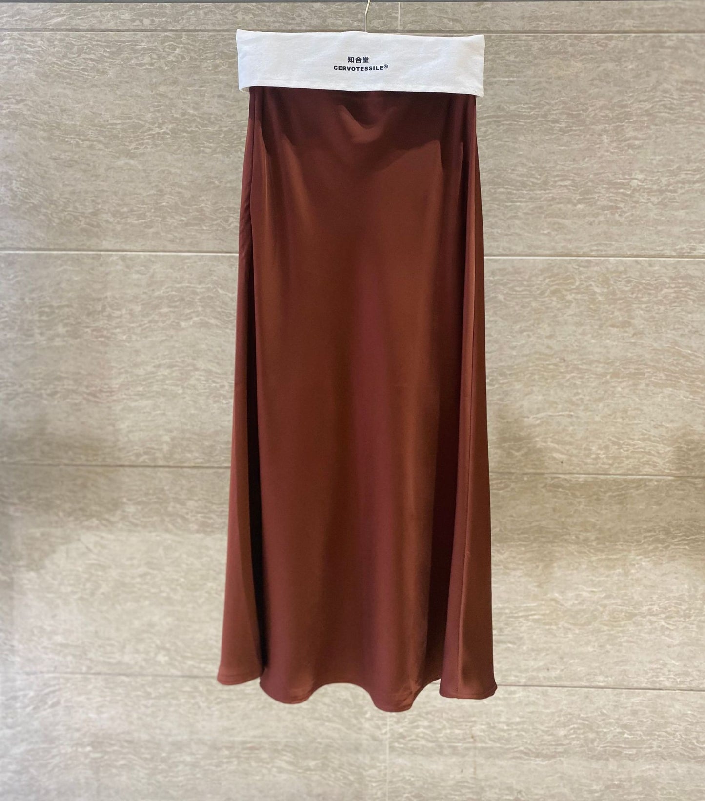 Chic High-End Acetate Midi Mermaid Skirt