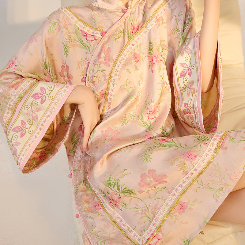 2026 Summer New Chinese Style Printed Rayon Loose Elegant Blouse