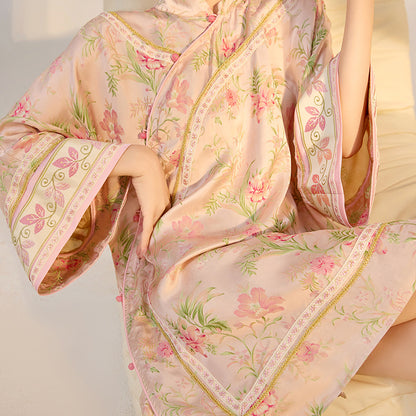 2026 Summer New Chinese Style Printed Rayon Loose Elegant Blouse