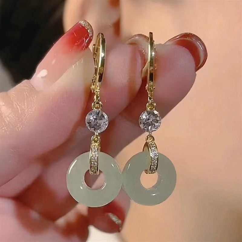 Peace Buckle Earrings | New Chinese Style Ancient Niche Autumn Winter 2025