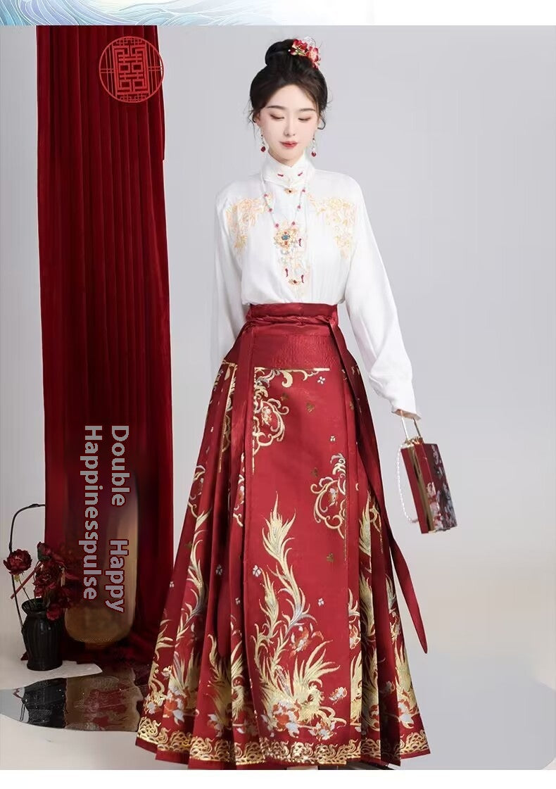 Luxury Ming Style Hanfu — Heavy Embroidery National Aesthetic Set