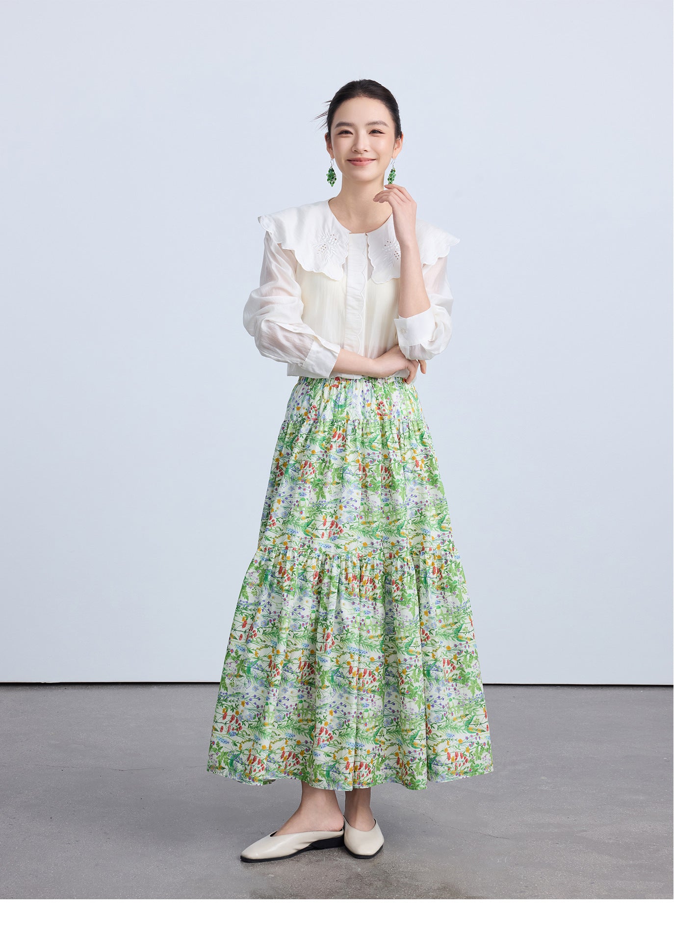 Chic Summer Floral Midi Skirt for Women