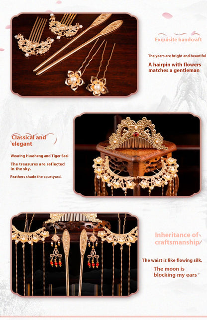 Ancient Style Full Set Hair Accessories Step Shake Tassel Hairpin Tang Palace