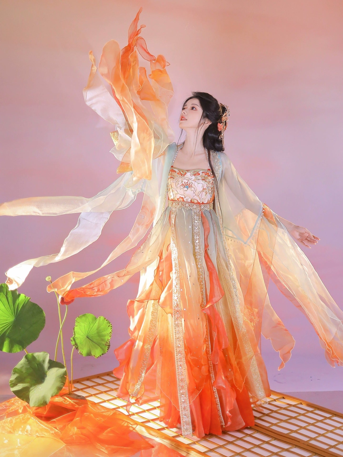 Koi Spirit Hanfu Costume — Qi Chest Skirt & National Style Summer Dress