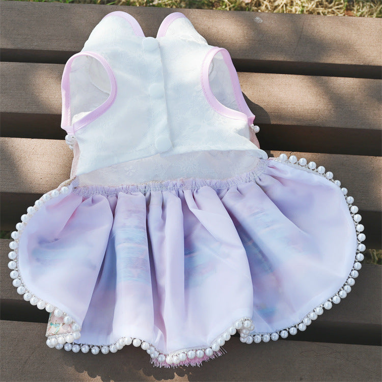 Pet Princess Tang Suit Chinese Style Cheongsam for Cats and Dogs
