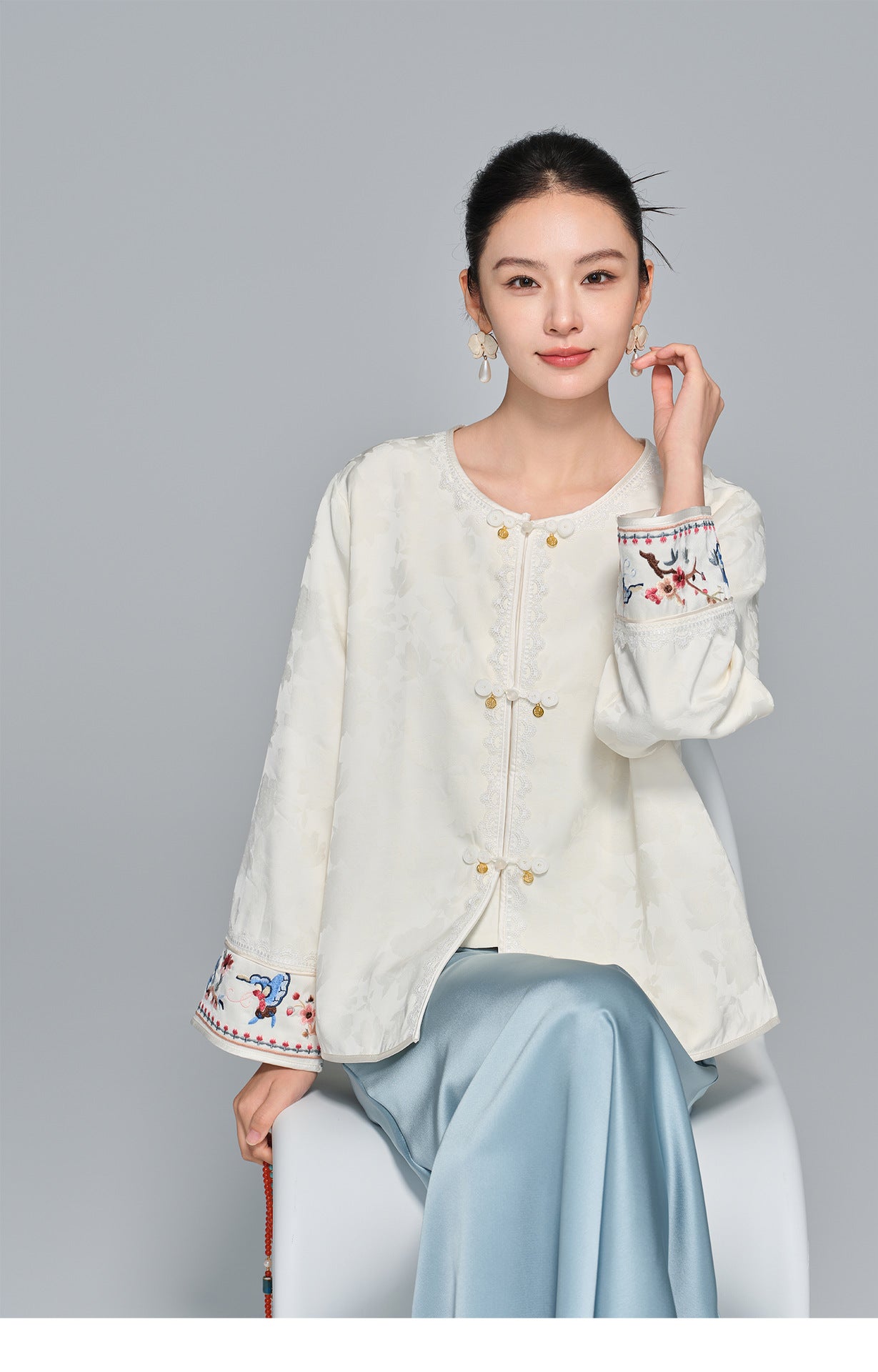 Stylish Embroidered Women's Top