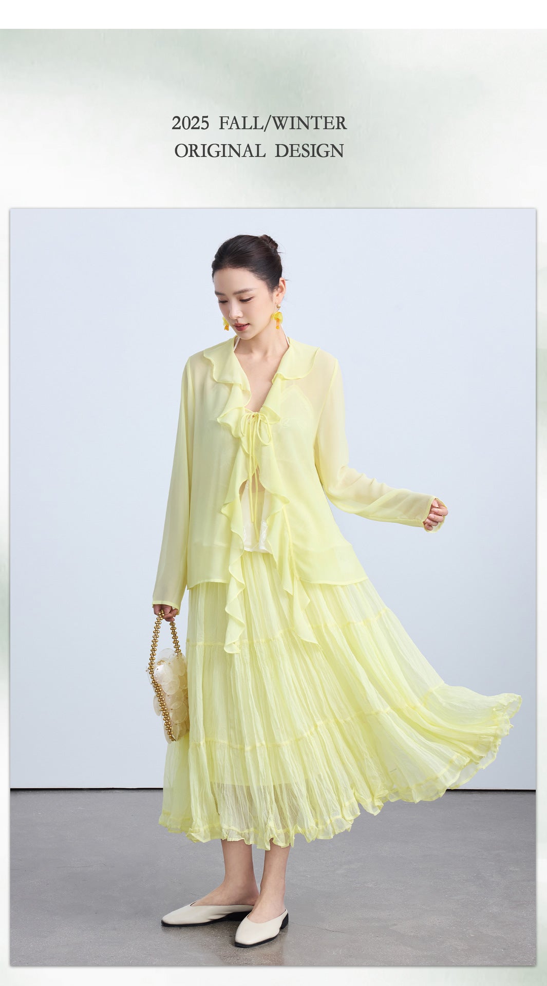 Lightweight Flowing Chinese Style Long Sleeve Top