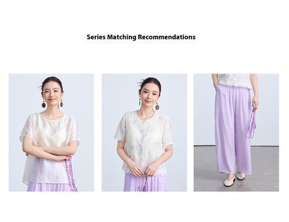 High-End National Style Summer Blouse for Women