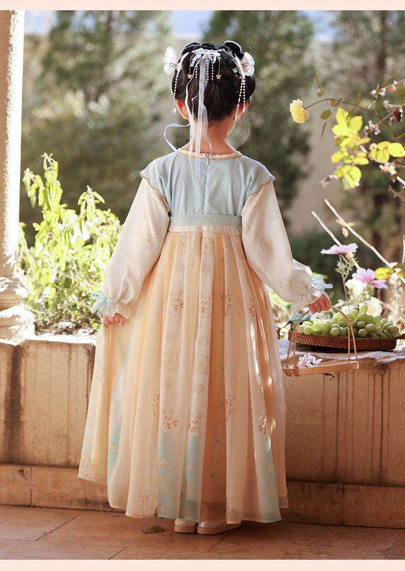 Girls’ Spring Autumn Hanfu Dress | Chinese Style Fairy Tang Suit Princess Outfit