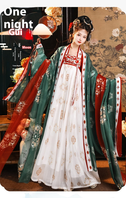 Tang Dynasty Hanfu Set — Princess & Empress Style Beizi Shirt & Qi Skirt