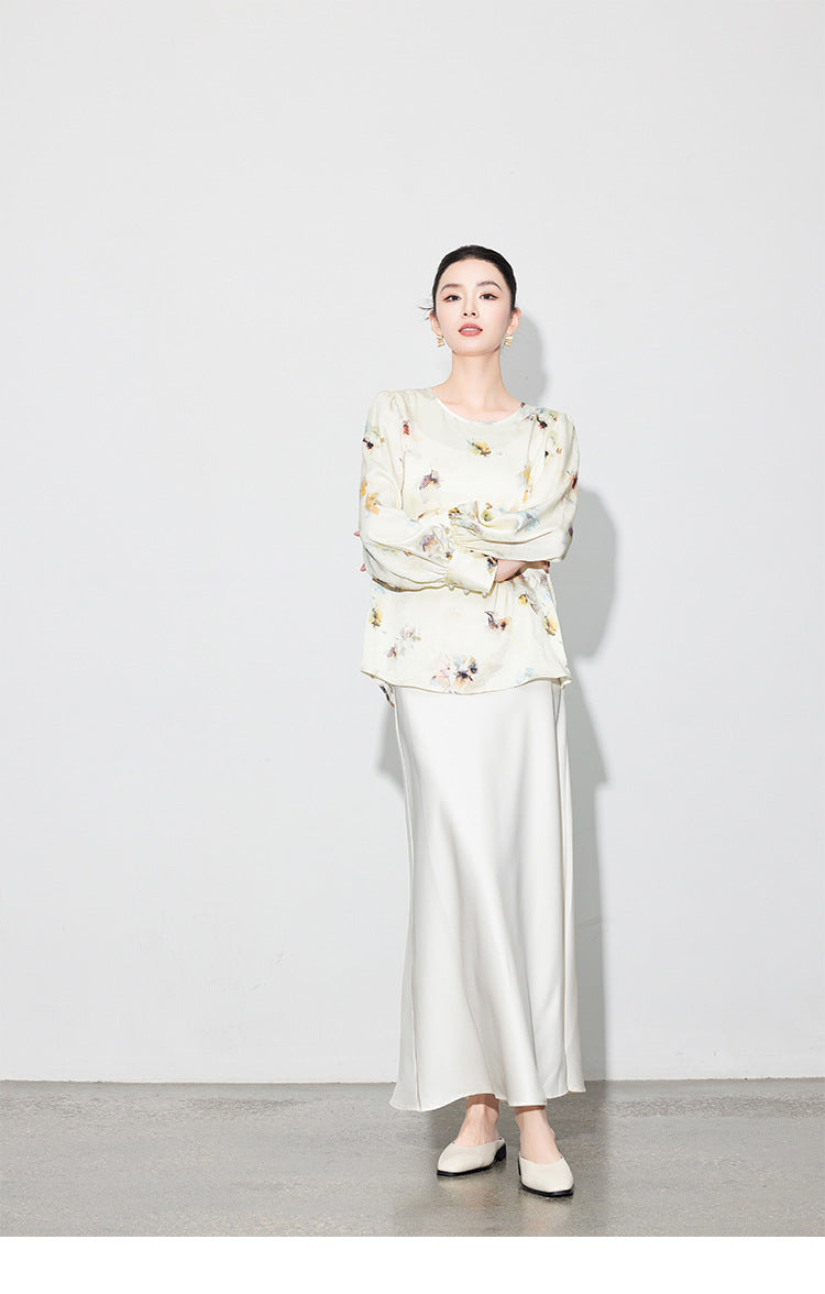 Chic High-Waist Mermaid Satin Skirt for Women