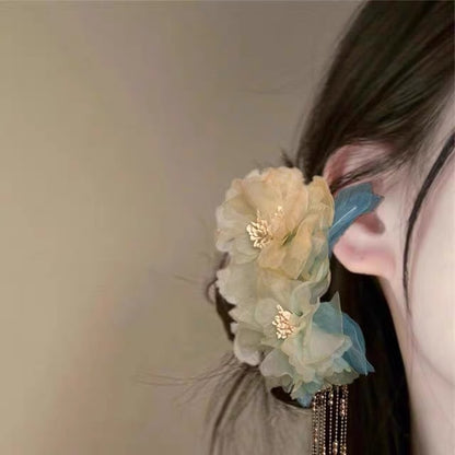 High Value Cheongsam Hair Ornament Silk Flower Hair Clip Hairpin