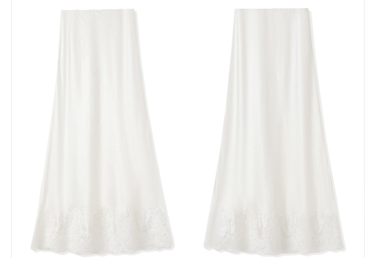 New Chinese Style Embroidered Jacket Skirt Set | Heavy Bead Lace Patchwork