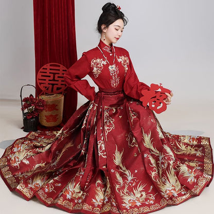 Luxury Ming Style Hanfu — Heavy Embroidery National Aesthetic Set