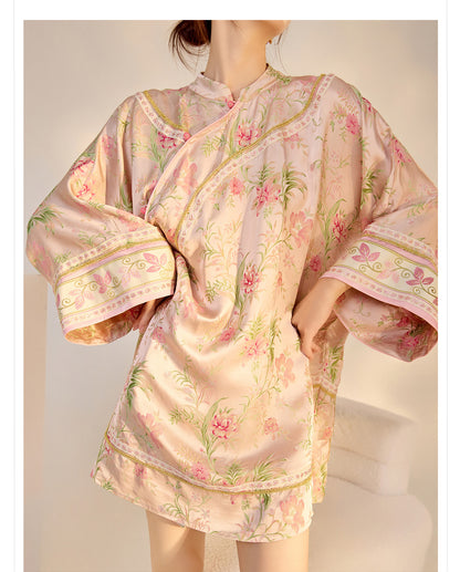 2026 Summer New Chinese Style Printed Rayon Loose Elegant Blouse