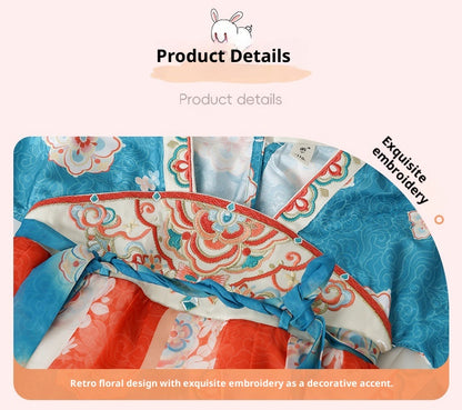 Girls’ Spring Autumn Hanfu | High-End Fairy Ru Skirt National Style Dress