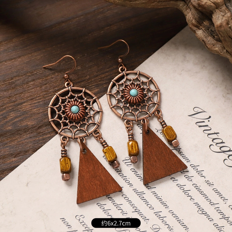 Vintage Boho Tassel Earrings — Niche Chinese Ethnic Long Drop Earrings