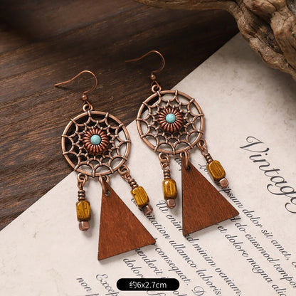 Vintage Boho Tassel Earrings — Niche Chinese Ethnic Long Drop Earrings