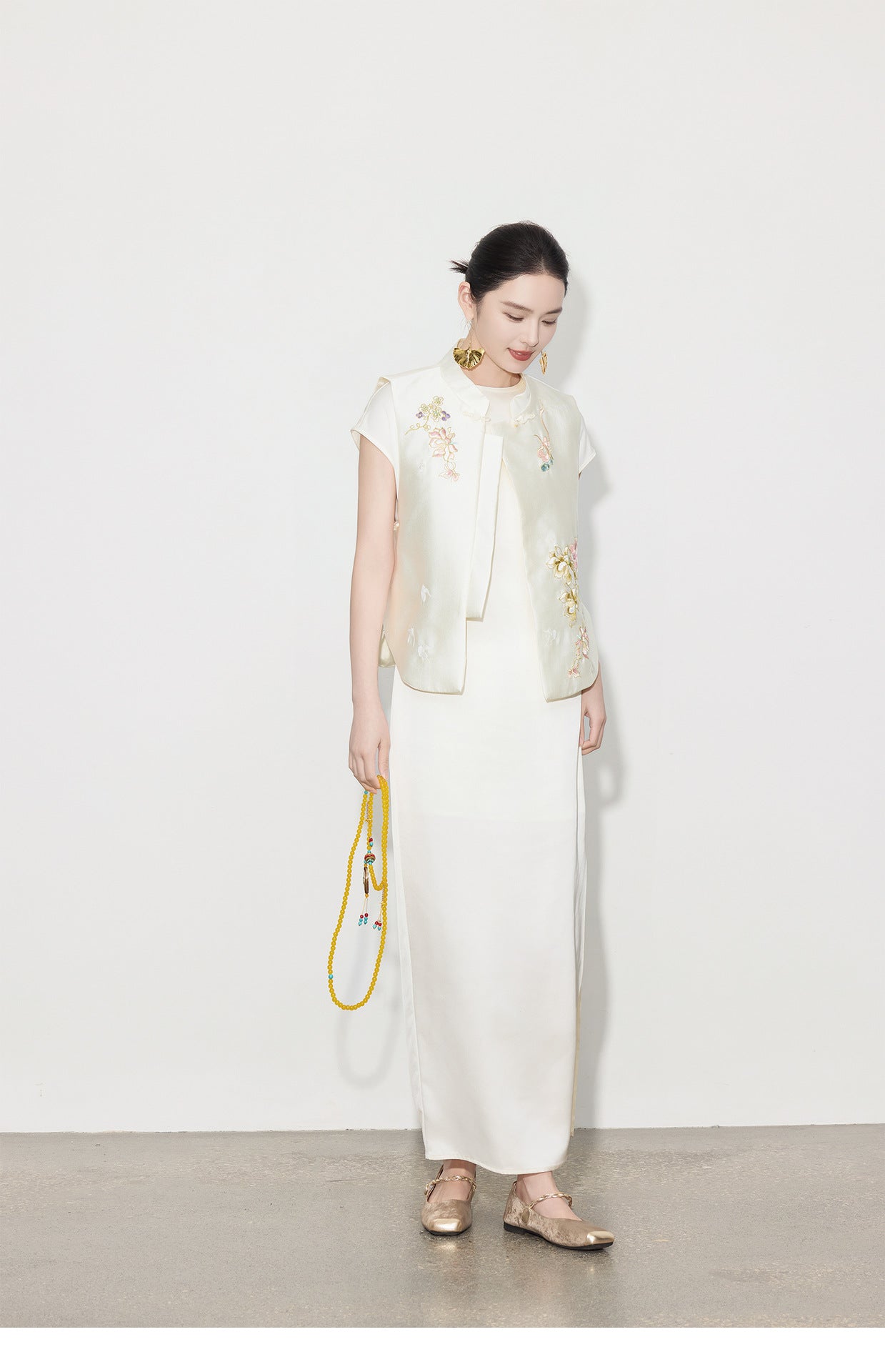 Elegant Chinese Style Design Sense Vest Top