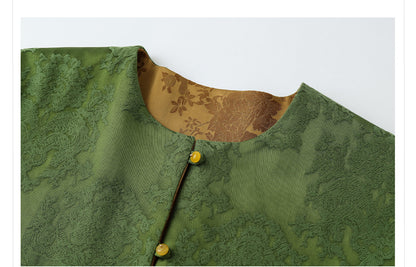 New Chinese Style Reversible Jacquard Elegant Top