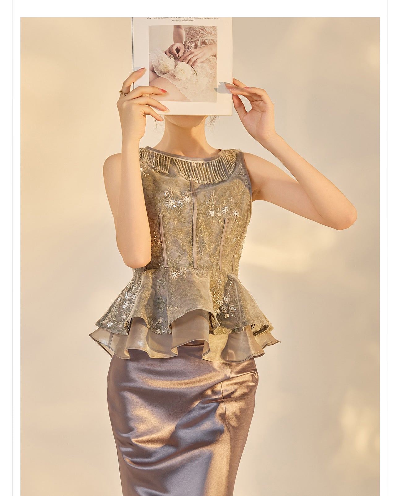 Elegant National Style Jacquard Beaded Embroidery Women's Set