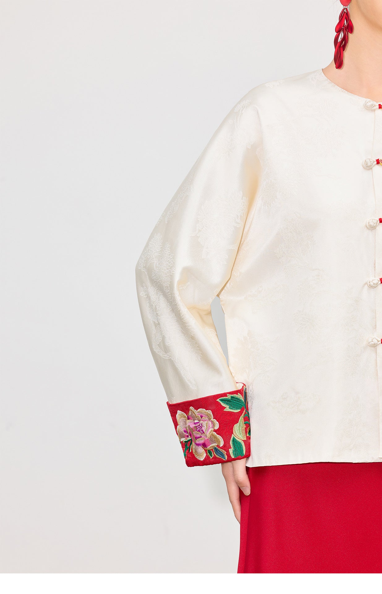 Stylish National Style Embroidered Top for Women