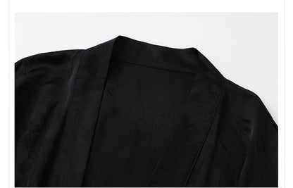 Summer New Chinese Printed Rayon Shirt & Strap Dress Set