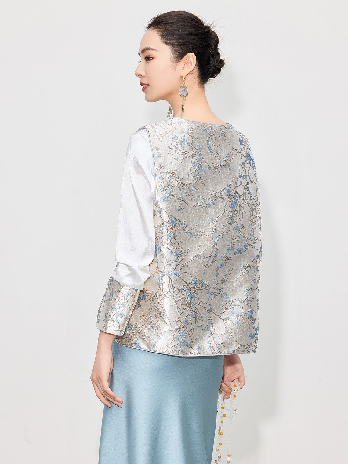 High-End Chinese Fashion Jacquard Vest Top